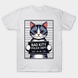 Police Mugshot of Mean Cat T-Shirt